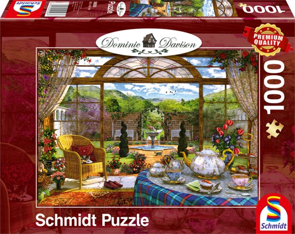 Schmidt Spiele (59593) - Dominic Davison: "View from the Conservatory" - 1000 pieces puzzle