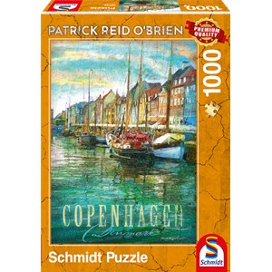 Schmidt Spiele (59583) - Patrick Reid O’Brien: "Copenhagen" - 1000 pieces puzzle