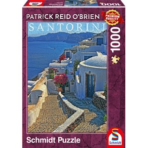 Schmidt Spiele (59584) - Patrick Reid O’Brien: "Santorini" - 1000 pieces puzzle