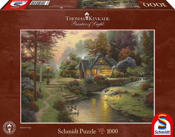 Schmidt Spiele (58464) - Thomas Kinkade: "Peaceful Evening" - 1000 pieces puzzle