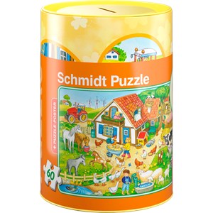 Schmidt Spiele (56917) - "Farmyard" - 60 pieces puzzle