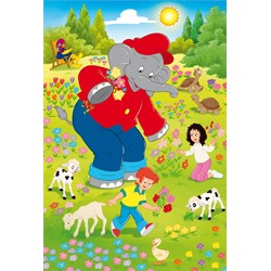 Schmidt Spiele (56208) - "Benjamin the Elephant, Summer time" - 48 pieces puzzle