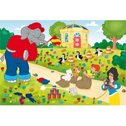 Schmidt Spiele (56208) - "Benjamin the Elephant, Summer time" - 48 pieces puzzle