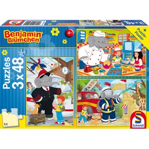 Schmidt Spiele (56209) - "Benjamin, Always in action" - 48 pieces puzzle