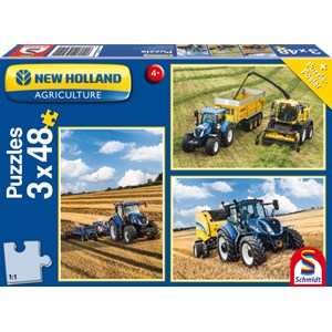 Schmidt Spiele (56214) - "New Holland T7 315 / T5 120 / FR 550" - 48 pieces puzzle