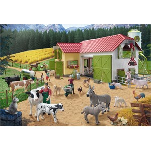 Schmidt Spiele (56189) - "A Day at the Farm" - 40 pieces puzzle
