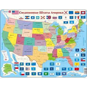 Larsen (K12-RU) - "United States of America" - 48 pieces puzzle