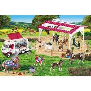 Schmidt Spiele (56240) - "Riding School and Veterinarian" - 150 pieces puzzle
