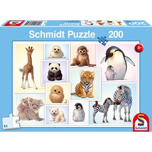 Schmidt Spiele (56270) - "Animal Children of the Wilderness" - 200 pieces puzzle