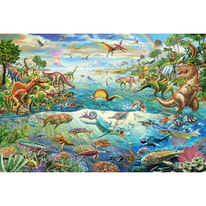Schmidt Spiele (56253) - "Discover the Dinosaurs" - 200 pieces puzzle