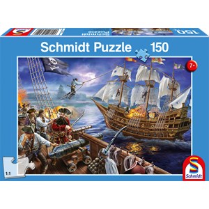 Schmidt Spiele (56252) - "Adventure with the Pirates" - 150 pieces puzzle