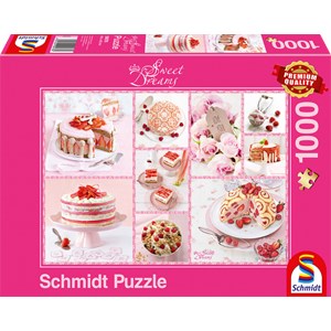 Schmidt Spiele (59576) - "Pink Pie Happiness" - 1000 pieces puzzle