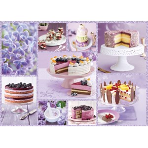 Schmidt Spiele (59577) - "Coffee Party in Lilac" - 1000 pieces puzzle