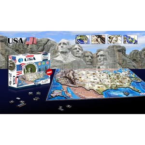 4D Cityscape (40008) - "USA History" - 950 pieces puzzle