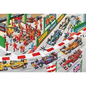 Schmidt Spiele (56288) - "What Happens At the Car Race" - 150 pieces puzzle