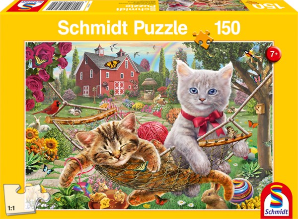Schmidt Spiele (56289) - "Kitten in the Garden" - 150 pieces puzzle
