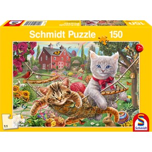 Schmidt Spiele (56289) - "Kitten in the Garden" - 150 pieces puzzle
