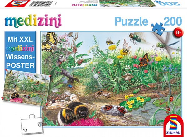 Schmidt Spiele (56293) - "Discover the World of Insects" - 200 pieces puzzle