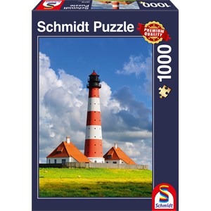 Schmidt Spiele (58319) - "Westerhever Lighthouse" - 1000 pieces puzzle
