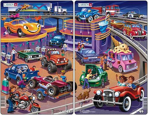 Larsen (U14) - "Cars" - 15 pieces puzzle
