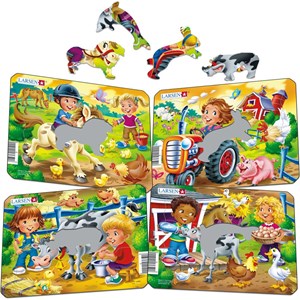 Larsen (Z11) - "Farmkids" - 9 pieces puzzle