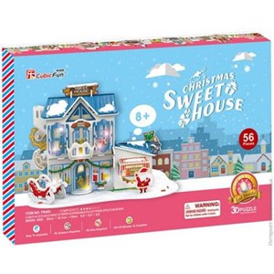 Cubic Fun (P648h) - "Christmas Sweet Hous" - 56 pieces puzzle