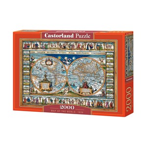 Castorland (C-200733) - "Map of the world, 1639" - 2000 pieces puzzle