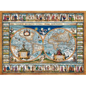 Castorland (C-200733) - "Map of the world, 1639" - 2000 pieces puzzle