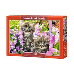 Castorland (C-104086) - "Kitten in Summer Garden" - 1000 pieces puzzle
