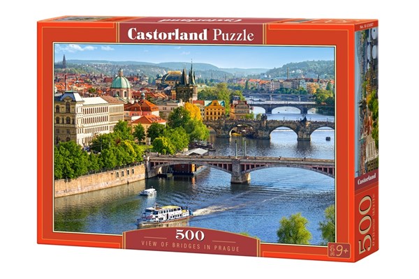 Castorland (B-53087) - "View of Bridges in Prague" - 500 pieces puzzle