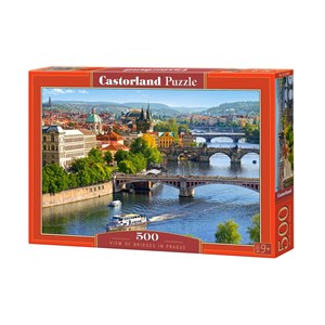 Castorland (B-53087) - "View of Bridges in Prague" - 500 pieces puzzle
