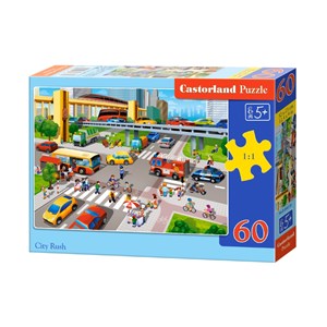 Castorland (B-066131) - "City Rush" - 60 pieces puzzle