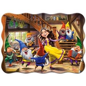 Castorland (B-03754) - "Snow White and the Dwarfs" - 30 pieces puzzle