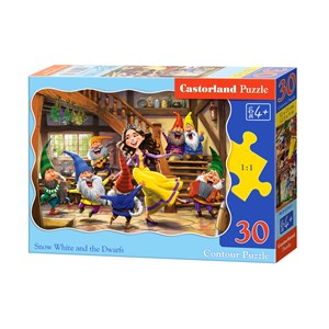 Castorland (B-03754) - "Snow White and the Dwarfs" - 30 pieces puzzle