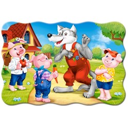 Castorland (C-02399) - "Three Little Pigs" - 20 pieces puzzle
