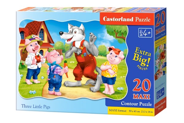 Castorland (C-02399) - "Three Little Pigs" - 20 pieces puzzle