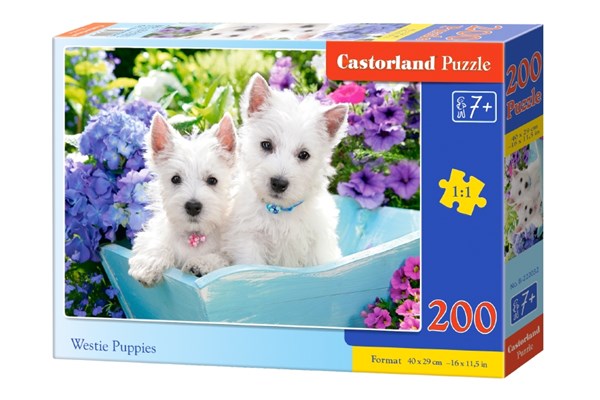 Castorland (B-222032) - "Westie Puppies" - 200 pieces puzzle