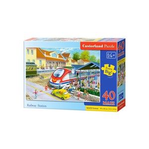 Castorland (B-040032) - "Railway station" - 40 pieces puzzle