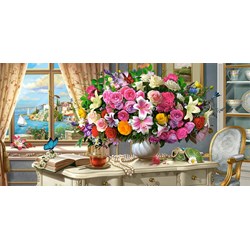 Castorland (C-400263) - "Summer Flowers and Cup of Tea" - 4000 pieces puzzle