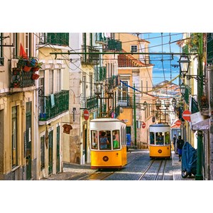 Castorland (C-104260) - "Lisbon Trams, Portugal" - 1000 pieces puzzle