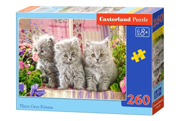 Castorland (B-27491) - "Three Grey Kittens" - 260 pieces puzzle