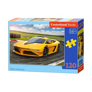 Castorland (B-13500) - "Yellow Sportscar" - 120 pieces puzzle
