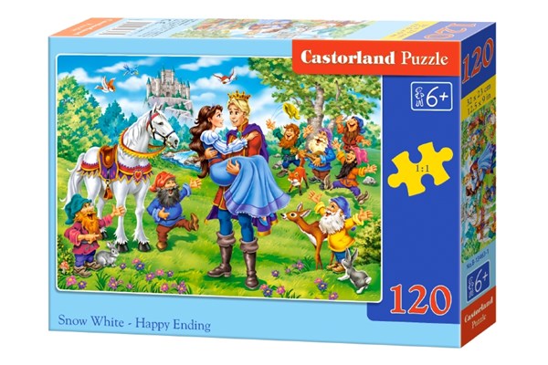 Castorland (B-13463) - "Snow White, Happy Ending" - 120 pieces puzzle