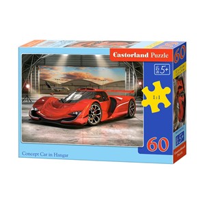 Castorland (B-066162) - "Concept Car in Hangar" - 60 pieces puzzle