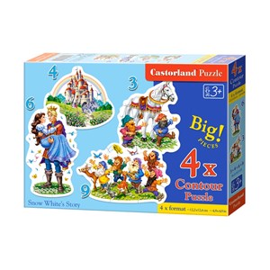 Castorland (B-005109) - "Snow White's Story" - 3 4 6 9 pieces puzzle
