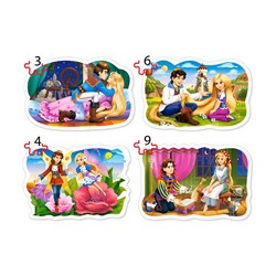 Castorland (B-005093) - "Fairytale Love" - 3 4 6 9 pieces puzzle