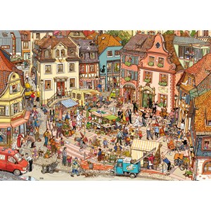 Heye (29884) - Doro Göbel: "Market Place" - 1000 pieces puzzle
