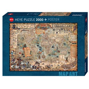 Heye (29847) - Rajko Zigic: "Pirate World" - 2000 pieces puzzle