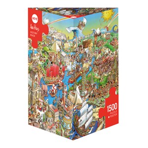 Heye (29890) - Hugo Prades: "History River" - 1500 pieces puzzle