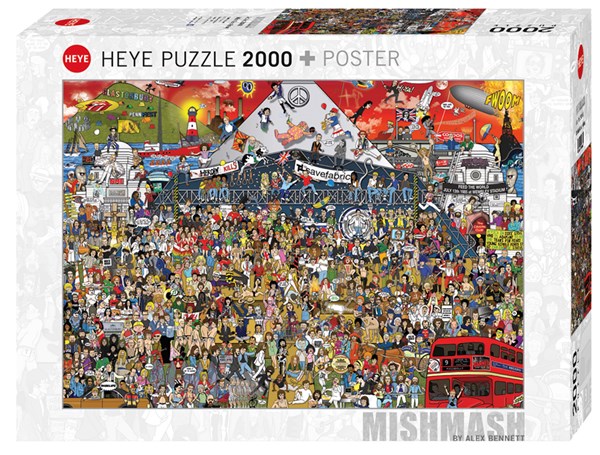 Heye (29848) - Alex Bennett: "British Music History" - 2000 pieces puzzle